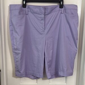 Lands' End Purple Bermuda Shorts Lightweight Classic